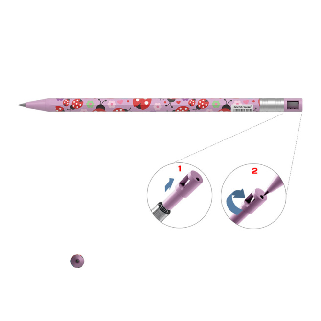 Creion mecanic ErichKrause Ladybug 2.0 mm cu ascuțitoare