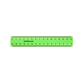 Riglă din plastic ErichKrause Neon 15 cm, verde