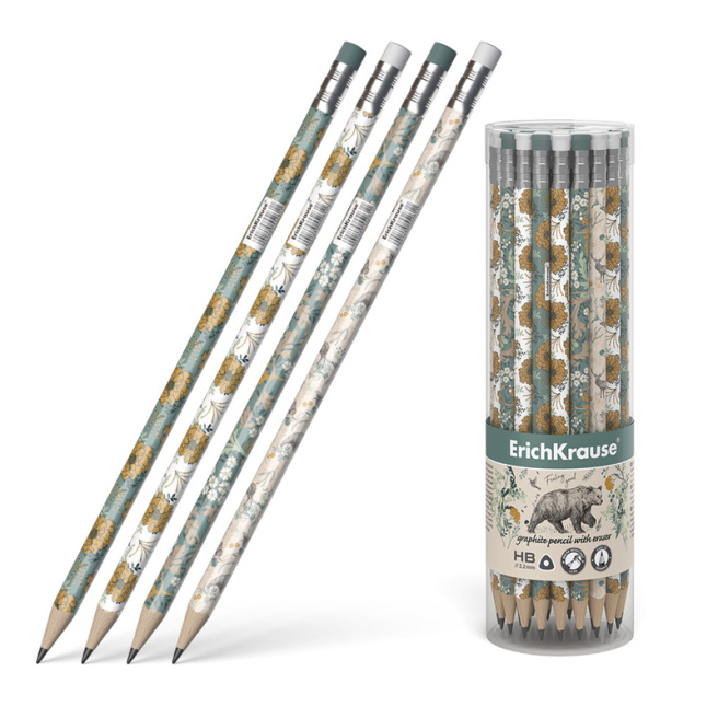 Creion ErichKrause Natural Life cu radieră HB