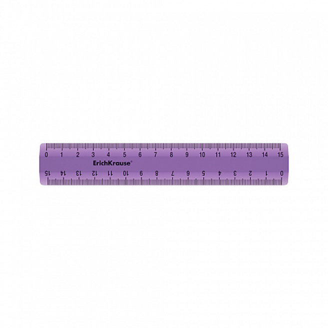 Riglă din plastic ErichKrause Standart 15 cm lilac