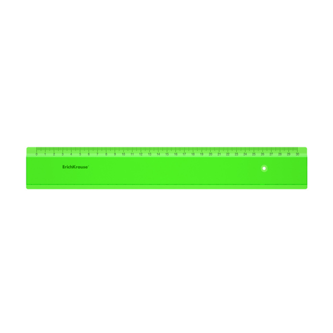 Riglă din plastic ErichKrause Neon 30 cm, verde