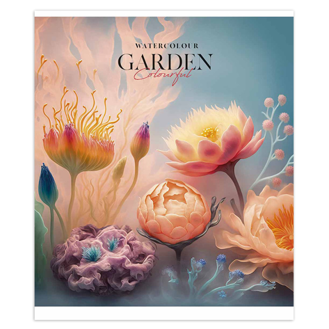 Тетрадь 48 листов клетка Школярик 3247 Macro garden