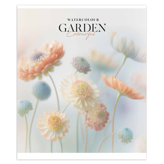 Тетрадь 48 листов клетка Школярик 3247 Macro garden