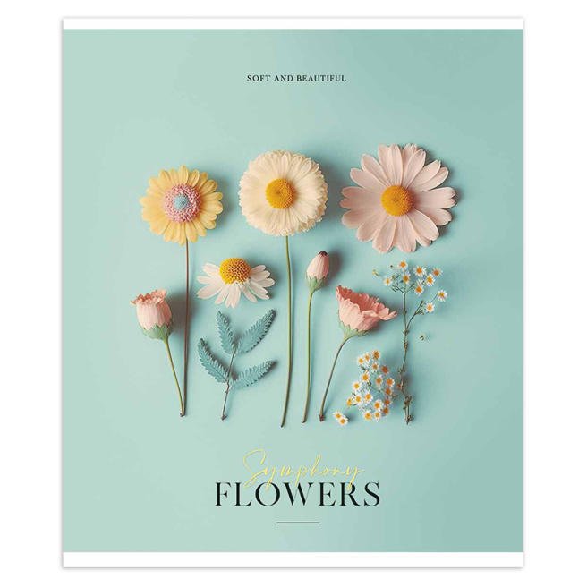 Caiet 48 foi linie Shkolyarik 3255 Flower symphony