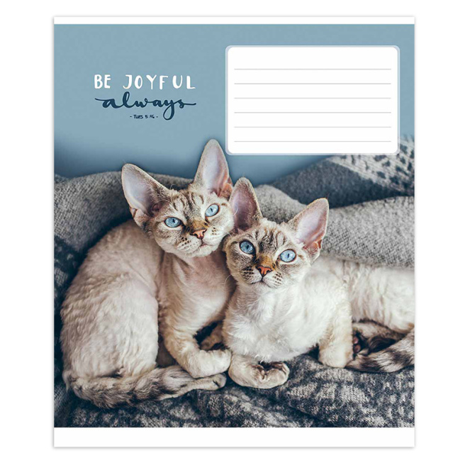 Тетрадь 18 листов, линейка, Школярик 3263, Be joyful always
