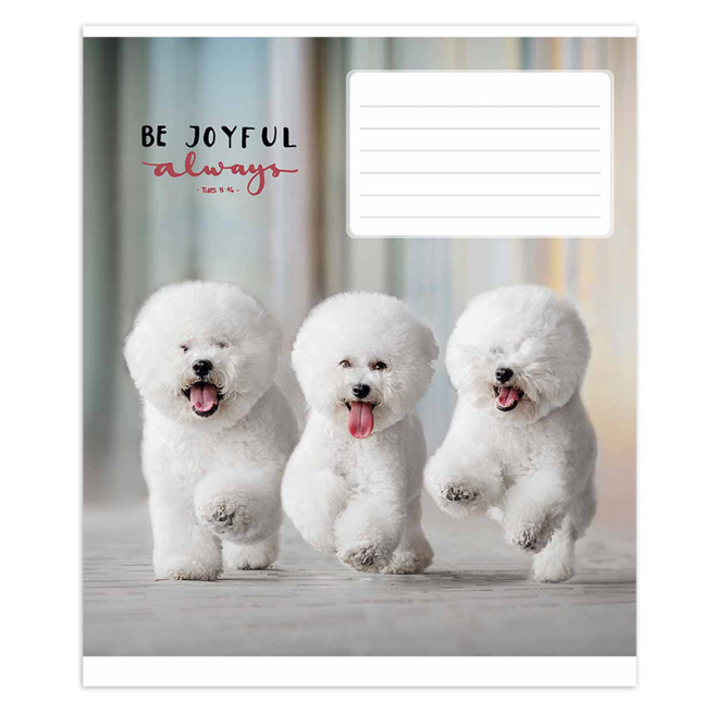 Тетрадь 18 листов, линейка, Школярик 3263, Be joyful always