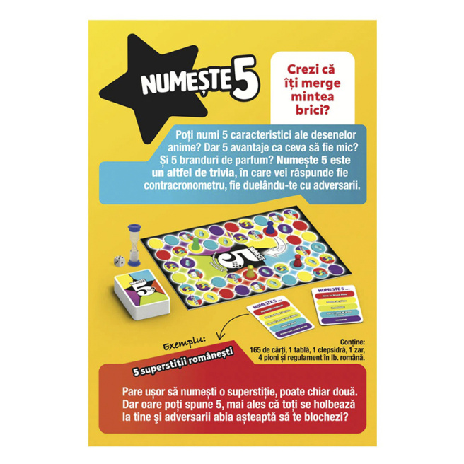 Joc educativ "Numește 5" (RO)