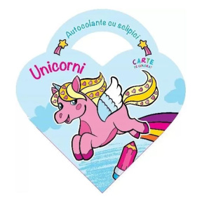 Autocolante cu sclipici. Unicorni
