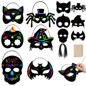 Set măști - gravuri, 6 buc, mix de Halloween H