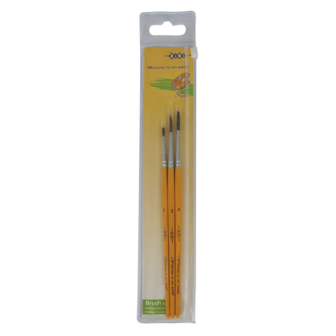 Set din 3 pensule Pony rotunde  2, 5, 6, SMART Line
