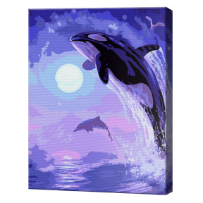 Orca la miez de noapte, 30х40 cm, pictură pe numere