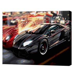 Соревнование скорости, 30х40 см, картина по номерам