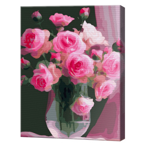 Trandafiri gingași, 40х50 cm, pictură pe numere