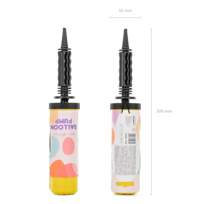 Pompă manuală pentru umflat baloane cu dublu sens, culori mix