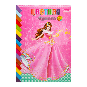 Набор цветной бумаги А4 2-стор, 12л, Princess in pink