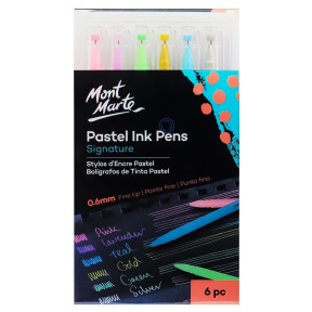 Set pixuri-liner Signature, culori pastel, 0,6 mm, 6 bucăți