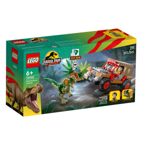 Constructor LEGO Jurassic World Ambuscada cu Dilophosaurus