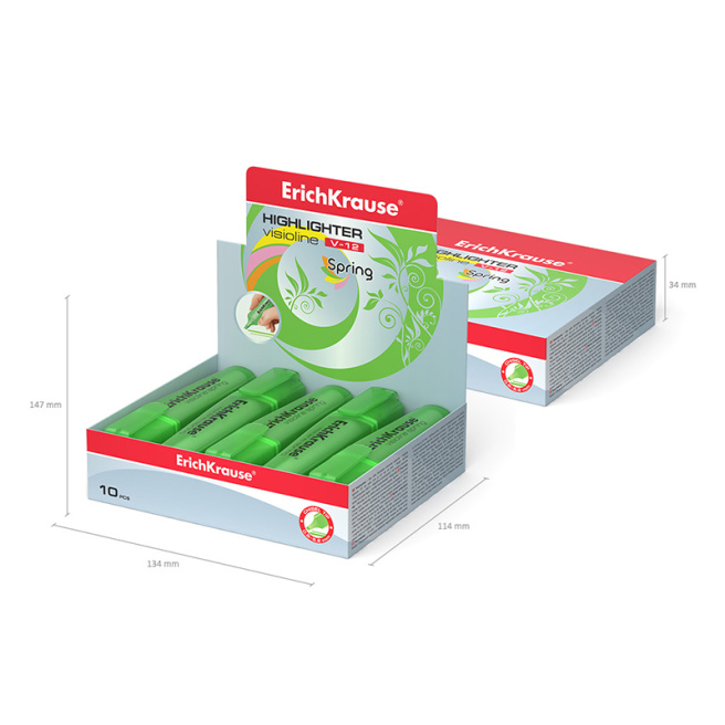 Textmarker ErichKrause V-12 Spring, verde