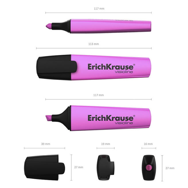 Textmarker ErichKrause V-12, roz
