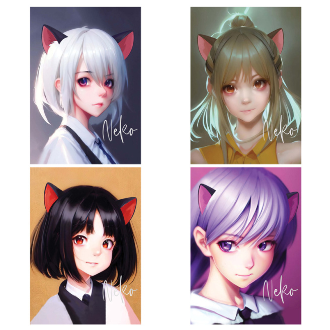 Тетрадь A5 40л. Евро клетка MESHU "Neko"
