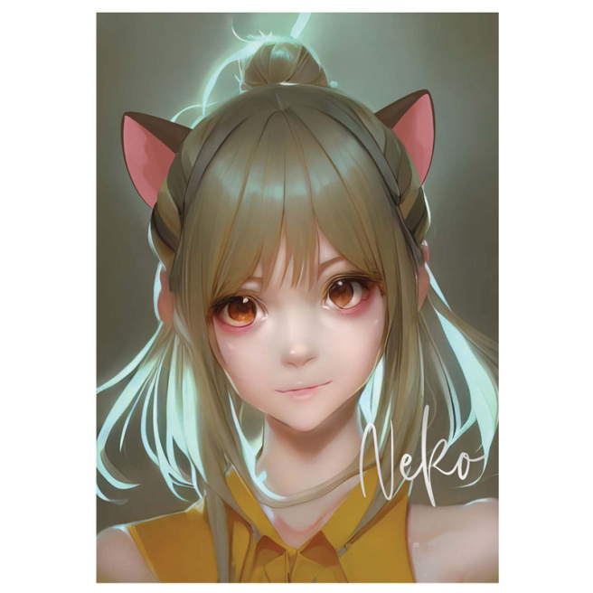 Тетрадь A5 40л. Евро клетка MESHU "Neko"