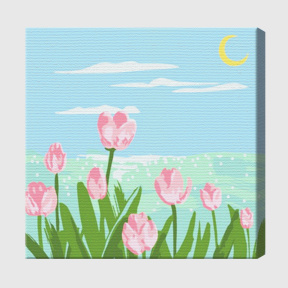 Lalele 20х20 cm, pictură pe numere