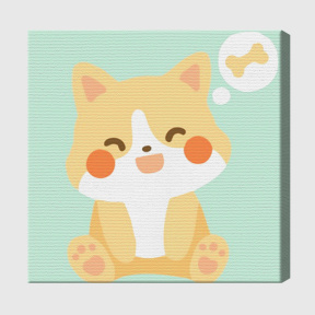 Дай косточку! 20х20 см, картина по номерам