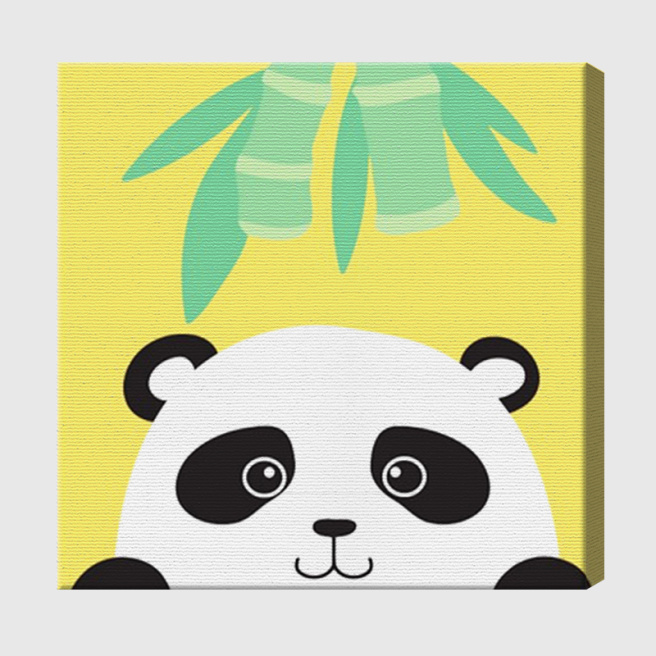 Panda în junglă 20х20 cm, pictură pe numere