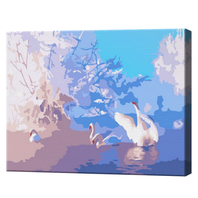 Lacul iarna 20х30 cm, pictură pe numere