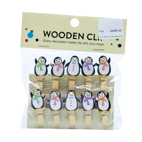 Set cleștișoare decorative AN, Pinguini