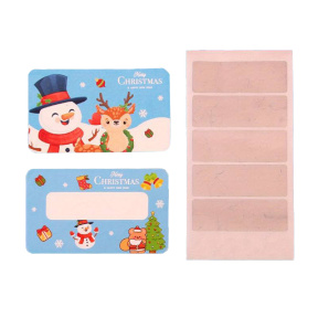 Set mini carduri cu strat scratch, Omul de zăpadă