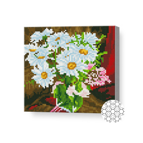 Mozaic cu diamante 20x20 cm Buchet de romanițe