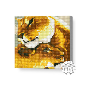 Mozaic cu diamante 20x20 cm Blândețea leilor