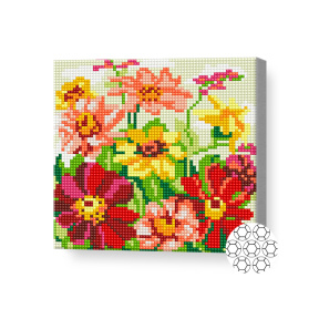 Mozaic cu diamante 20x20 cm Flori de câmp