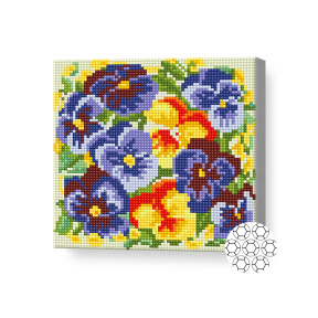 Mozaic cu diamante 20x20 cm Viole colorate