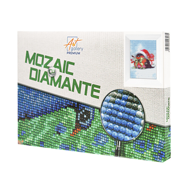 Mugurar iarnă, 20x30 cm, mozaic cu diamante