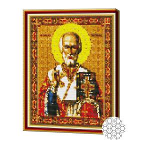 Mozaic cu diamante 30x40 cm. Icoana Sf. Nicolae Făcător de Minuni