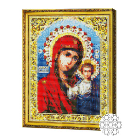 Mozaic cu diamante 30x40 cm Icoana Preasfintei Măicii Domnului din Kazan