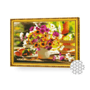 Mozaic cu diamante 30x40 cm. Buchet însorit