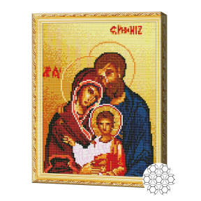 Mozaic cu diamante 30x40 cm. Icoana Sfânta Familie
