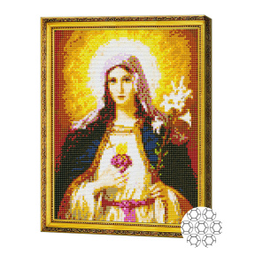 Mozaic cu diamante 30x40 cm. Fecioara Maria