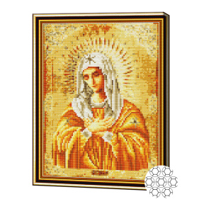 Mozaic cu diamante 30x40 cm. Icoana Măicii Domnului
