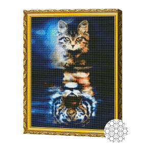 Mozaic cu diamante 40x50 cm. Tigru în suflet
