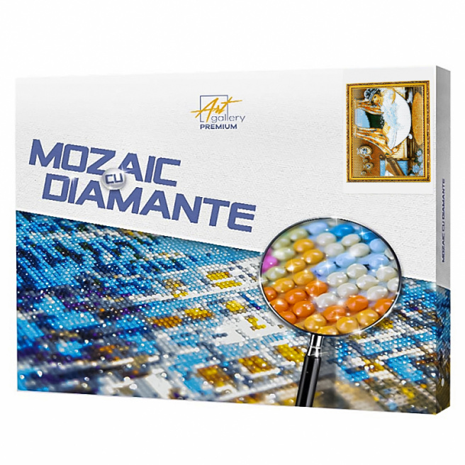 Алмазная мозаика 40x50 см. Кошечка и дракон
