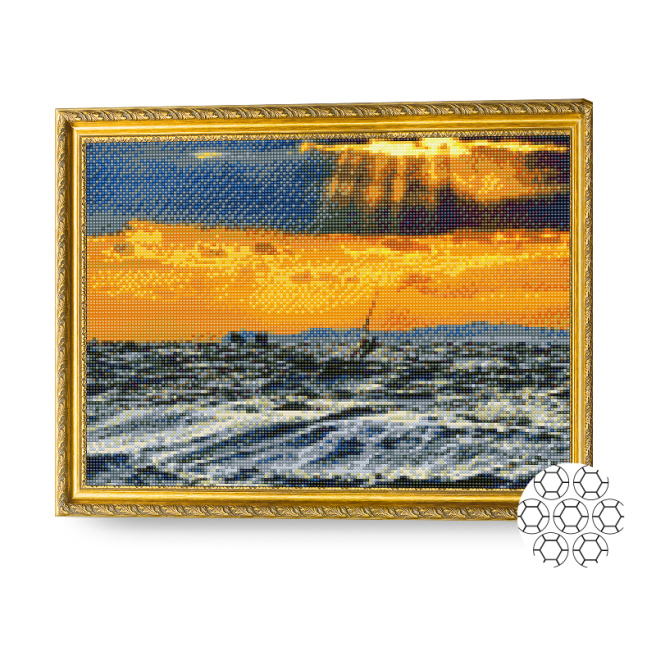 Алмазная мозаика 40x50 см. Солнечные лучи