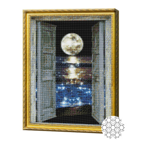 Алмазная мозаика 40x50 см. Лунная дорожка