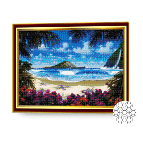 Алмазная мозаика 40x50 см. Необитаемый пляж