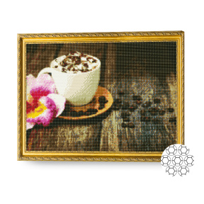 Алмазная мозаика 40x50 см. Кофейные зерна