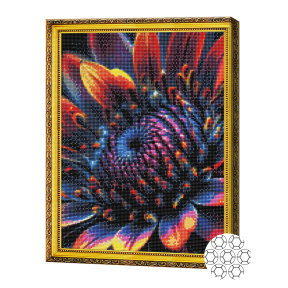 Алмазная мозаика 40x50 см. Макро цветок