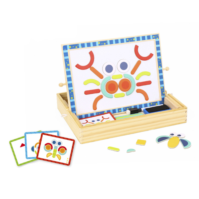 Tablă pentru desen cu figuri magnetice Tooky Toy